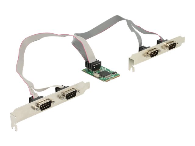 DELOCK Mini PCI Expr Card Delock 4x D-Sub9 Slotblech