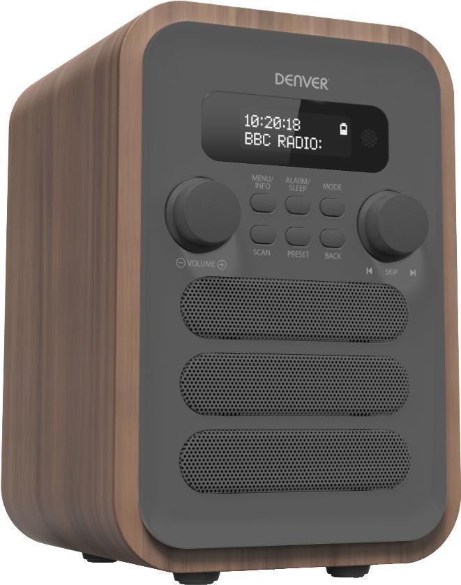 DENVER DAB-48 - DAB-Radio - 2.5 Watt (Gesamt) - Grau