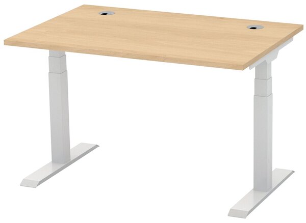 Schreibtisch FLEX MODUL 1200 mm höhenverstellbar, Dekor Buche