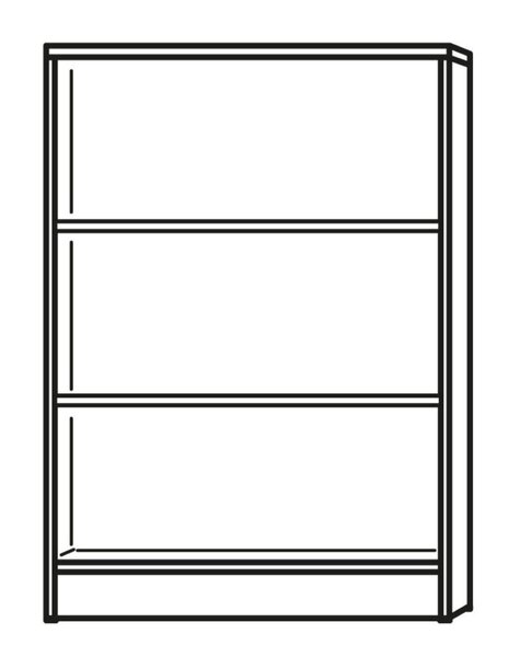 Regal weiß inklusive 2 Holz-Fachböden