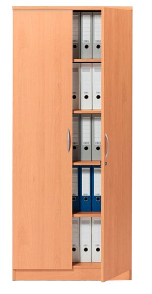 Flügeltürenschrank buche inklusive 4 Holz-Fachböden