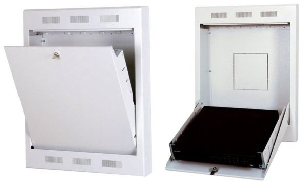 DIGITUS 19 Wandverteiler Flush Mou nt, 2 HE, lichtgrau (11006435)