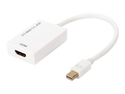 DIGITUS ASSMANN DisplayPort Adapterkabel mini DP - HDMI Typ A St/Bu 0,2m HDMI V