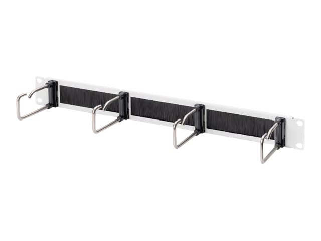 DIGITUS Kabelrangierpanel Stahlbügeln+Bürstenleiste 19" 1HE