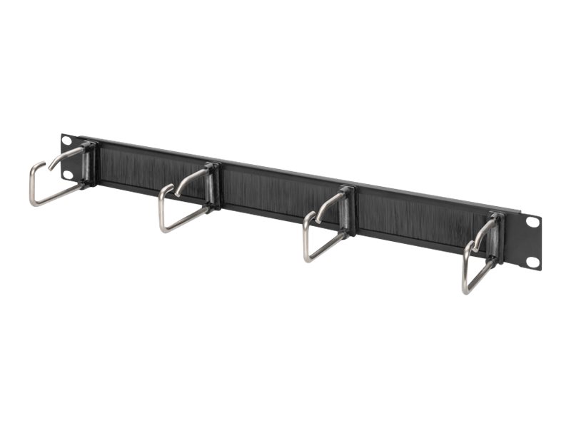 DIGITUS Kabelrangierpanel Stahlbügeln+Bürstenleiste 19" 1HE