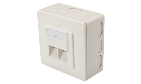 DIGITUS Netzwerkdose Aufputz CAT 5e 2 Port Digitus Professional DN-9002-N