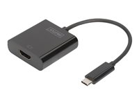DIGITUS USB Type-C zu HDMI Adapter 4K/30Hz Kabellänge: 195 cm schwarz