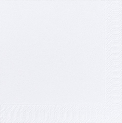 DUNI Zelltuch-Servietten 33 x 33 cm, 3-lagig, 1/4 Falz 1000 Stück/Karton | weiß<br>(unterverpackt 4 x 250 Stück)