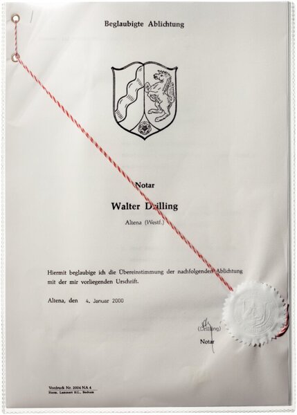 DURABLE Ausweishülle DIN A4 für Urkunden - 10 Stück - 210x297mm - PP 180my - do