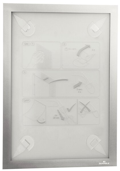 DURABLE DURAFRAME WALLPAPER A4 Inforahmen silber DURABLE DURAFRAME WALLPAPER A4 Inforahmen silber