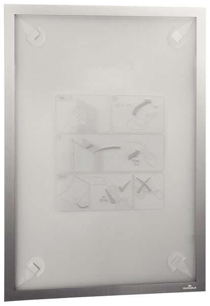 DURABLE DURAFRAME WALLPAPER A4 Inforahmen silber