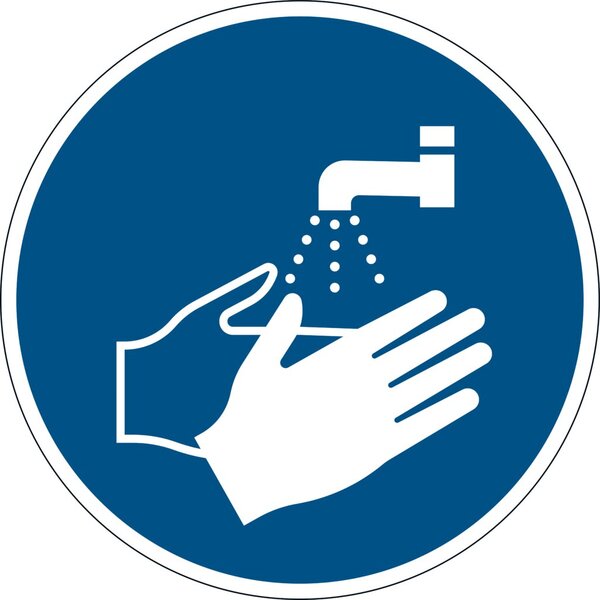 DURABLE Gebotsaufkleber 'Hände waschen'