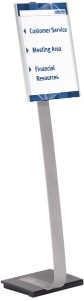 DURABLE Info-Ständer,Alu,H 118/125mm,Tafel,DIN A3,Hoch- u. Querformat,Abdeckung