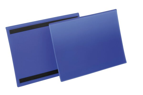 DURABLE Kennzeichnungstasche, magnetisch, DIN A4 quer, blau mit 2 rückseitigen 