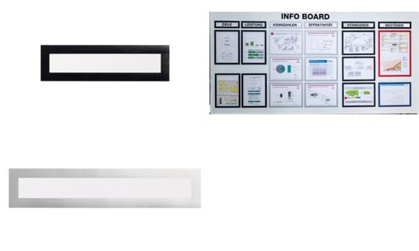 DURABLE Magnetrahmen DURAFRAME MAGNETIC TOP, schwarz Vorderseite mit farbigem R
