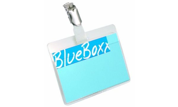 DURABLE Namensschild, oben offen, mit Clip, transparent aus transparenter Hartf