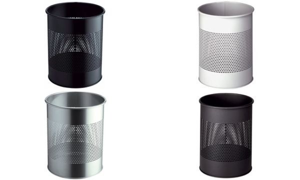 DURABLE Papierkorb METALL, rund, 15 Liter, anthrazit (9331058)