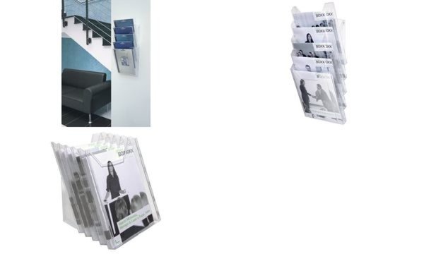 DURABLE Prospekthalter COMBIBOXX A4 set XL, transparent Fassungsvermögen der Ei