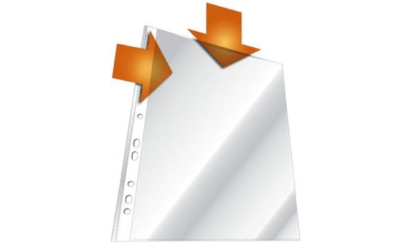 DURABLE Prospekthülle, A4, oben und Lochseite offen, PP (9266319)