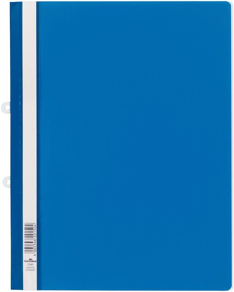 DURABLE Schnellhefter zum Abheften, DIN A4, blau Sichthefter aus Hartfolie, tra