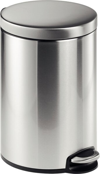 DURABLE Tret-Abfalleimer Edelstahl, rund, 12 Liter, silber aus Edelstahl, herau