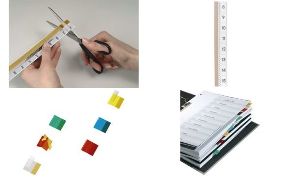 DURABLE Vollsicht-reiter TABFIX, transparent, 3-zeilig Beschriftungshöhe: 13 mm