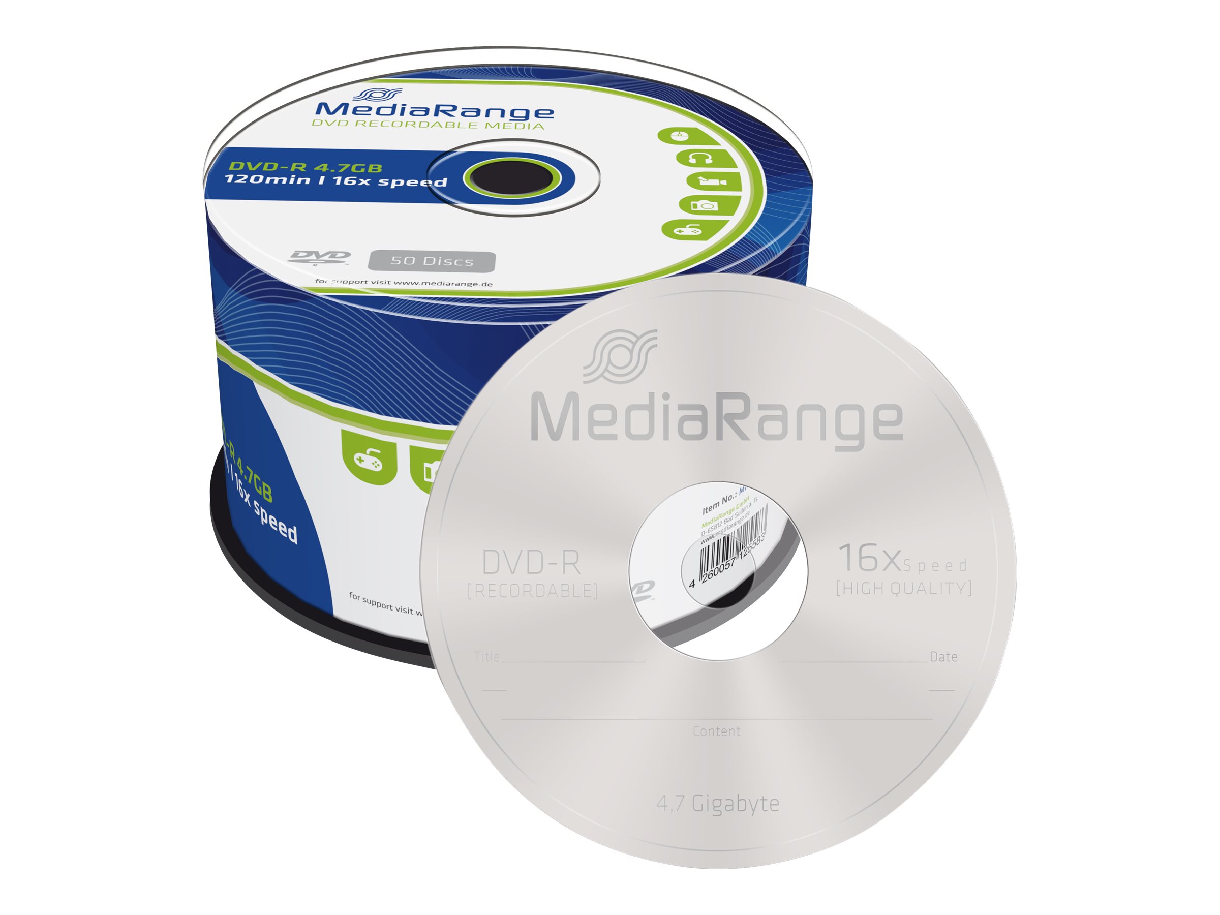 DVD-R MediaRange 16x MC 4,7GB  50St