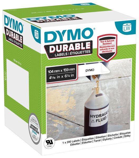 DYMO LW-Kunststoff-Etiketten, 1 Rolle a 200 Etiketten