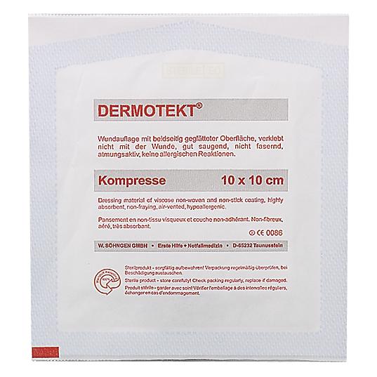 Dermotekt®Kompresse 10 x 10 cm | 2 Stück <br>Wundkompresse