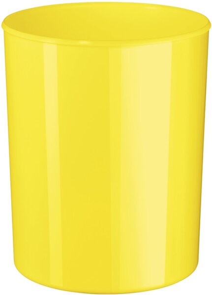Design-Papierkorb 13 Liter, hochglänzend, gelb