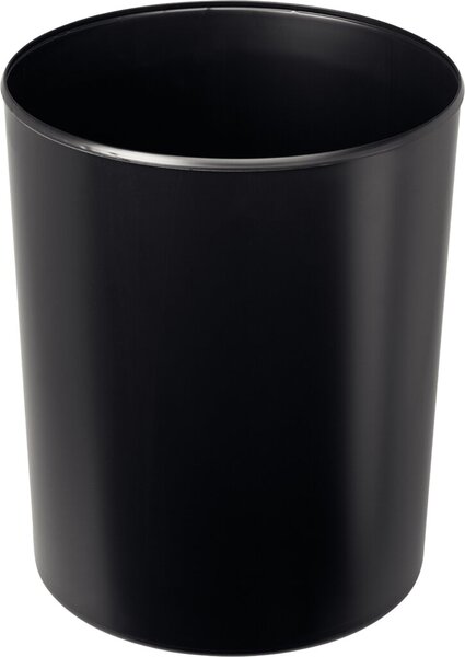 Design-Papierkorb 20 Liter schwarz flammhemmend, hochgänzend,