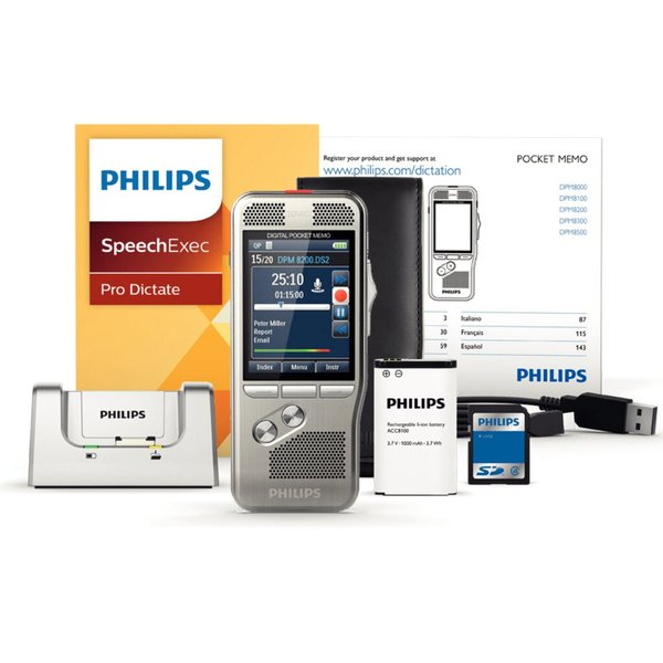 Digitales Diktiergerät Pocket Memo DPM8200/02, 2-Jahres-Lizenz