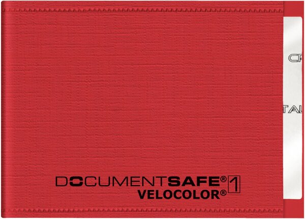 Document Safe 1, Schutzhülle passend für eine Karte, rot, geeignet