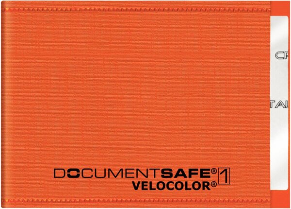 Document Safe 1, Schutzhülle passend für eine Karte, orange, geeignet