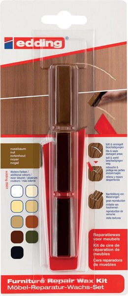 MöbelReparaturWachsSet 8901 nussbaun Zum Auffüllen und Reparieren von Krat-