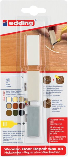HolzbodenReparaturWachsset weiß 5 Hartwachse zum Ausbessern von Be-