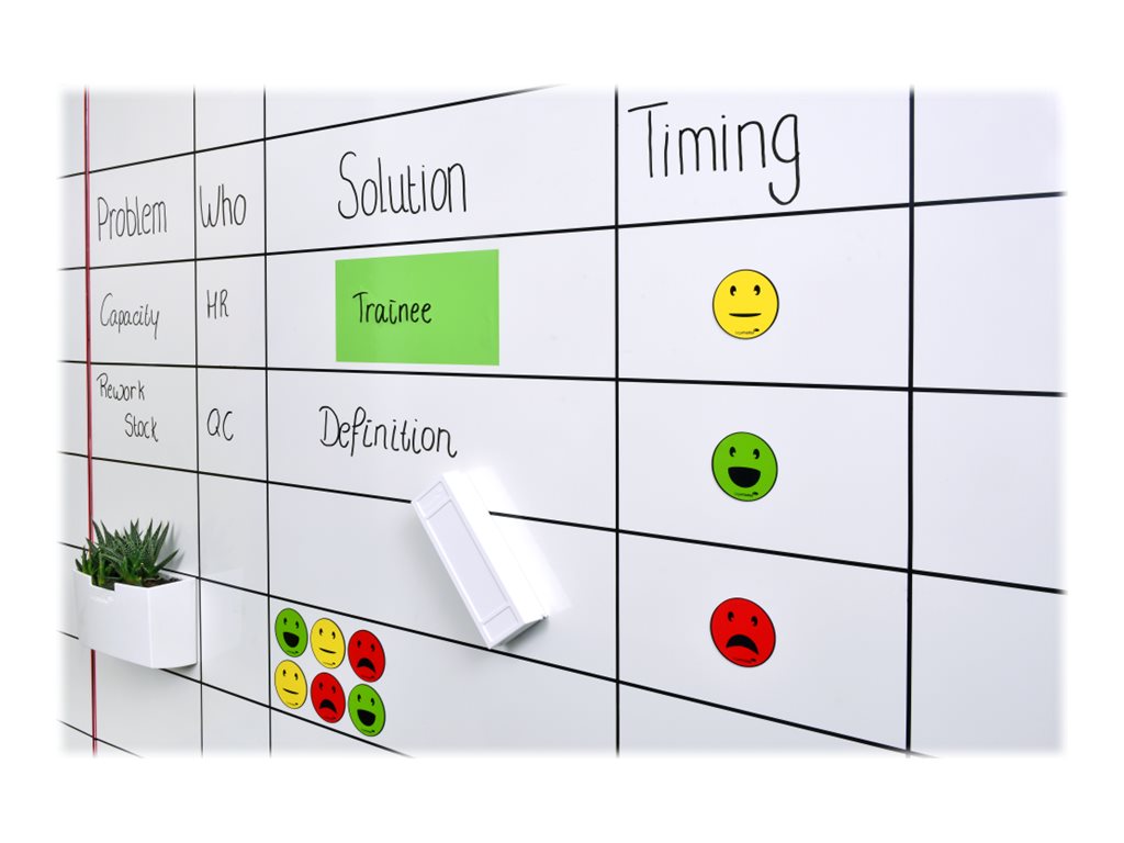 EDDING 6 Legamaster Agile Smiley gemischt Magnete farbsortiert; 1 Pack = 6 St.