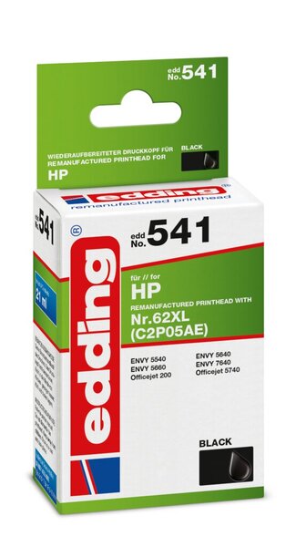 EDDING EDD-541 - Tinte - HP - schwarz - HP62XL - Schwarz (18-541)