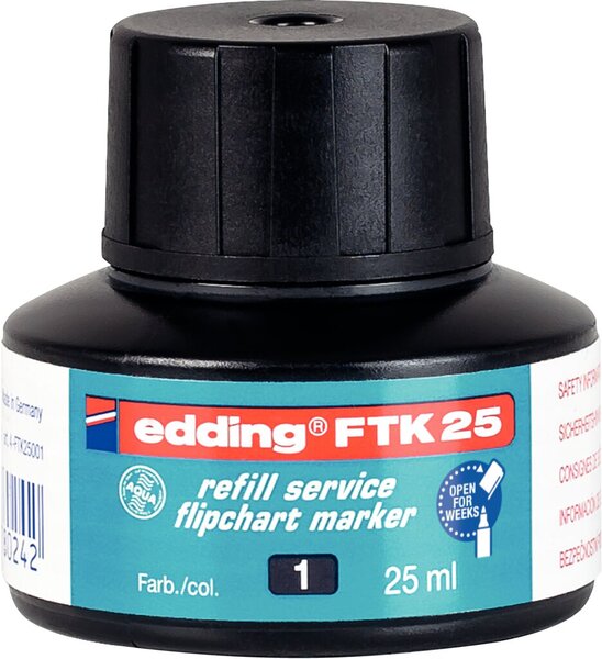 EDDING FTK25 schwarz Nachfülltusche Kapillarsystem (4-FTK25001)
