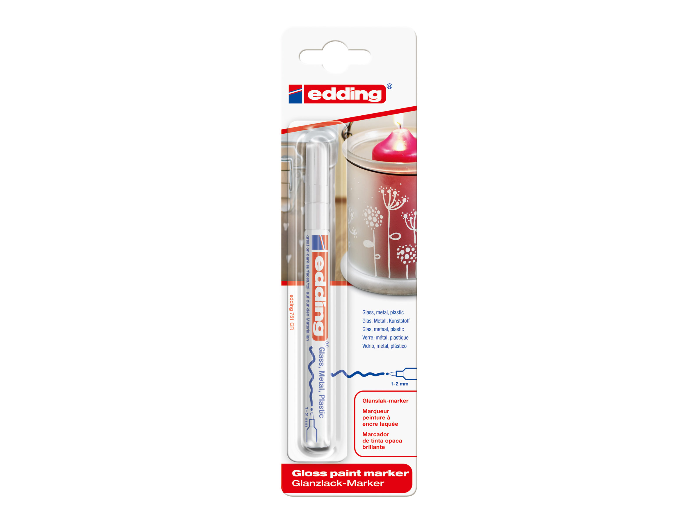 EDDING Paint-Marker Edding E-751 Weiß Rundform 1 - 2 mm 1 St.