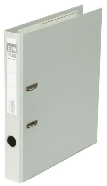 ELBA Lever Arch File Rado Plast 50 mm - for A4 - PVC Grey - 50 mm - 318 mm - Gr