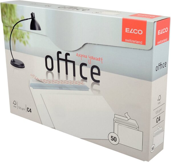 ELCO FSC Briefumschlag C4 HK hoch- weiß 120g Innendruck 324x229mm