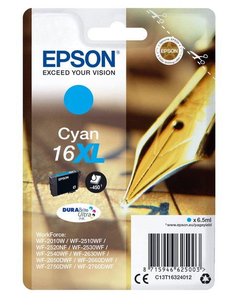 EPSON 16XL XL Cyan Tintenpatrone