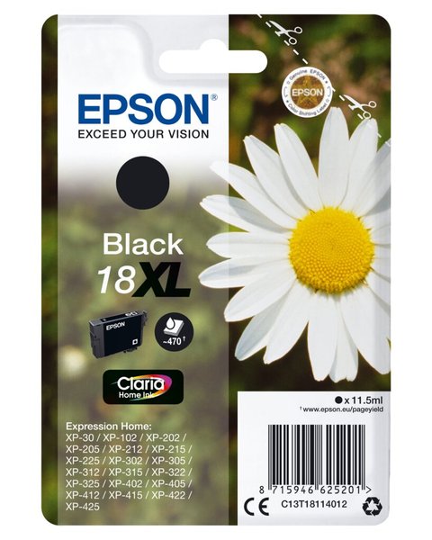 EPSON 18XL XL Schwarz Tintenpatrone