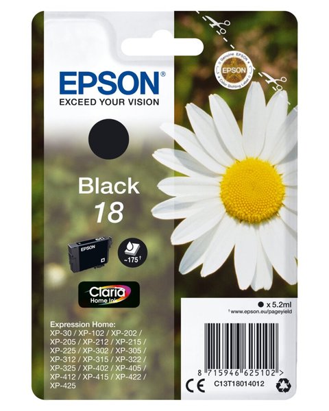 EPSON 18 Schwarz Tintenpatrone