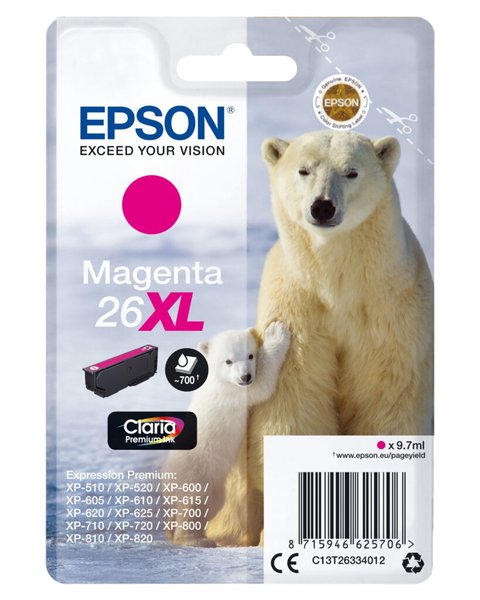 EPSON 26XL XL Magenta Tintenpatrone