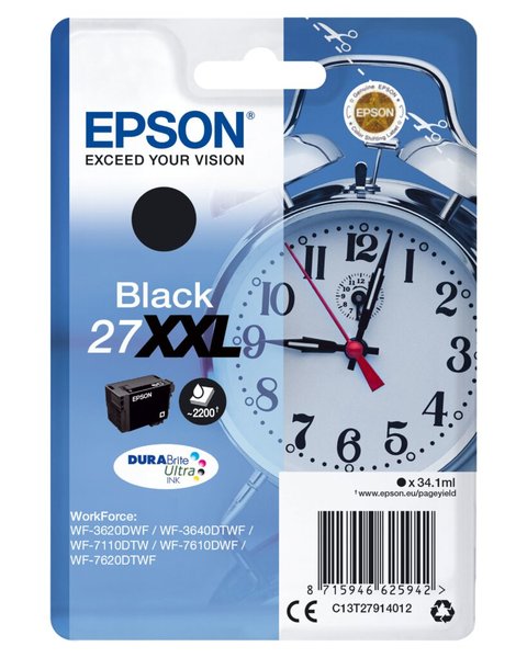 EPSON 27XXL XL Schwarz Tintenpatrone