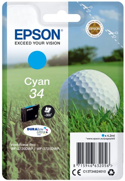 EPSON 34 Cyan Tintenpatrone