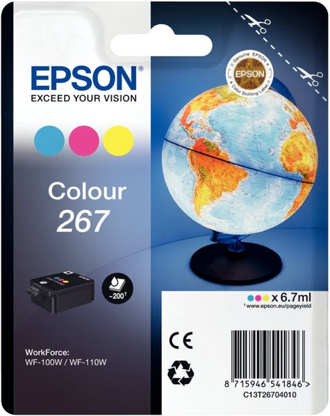 EPSON InkCart/267 3 Colour f WF-100W