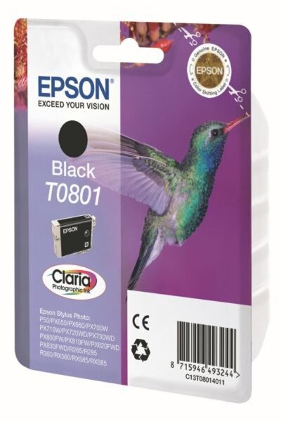 EPSON T0801 Schwarz Tintenpatrone